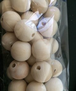 Små runde Træ-perler på 33 mm