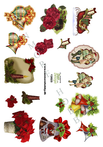 Jul/3d ark med forskellige julemotiver/Dan-design