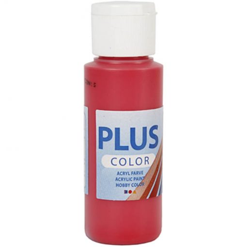 Plus color hobbymaling, bær rød / 60 ml