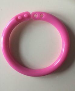 Ring med åbning 60 mm i pink plast