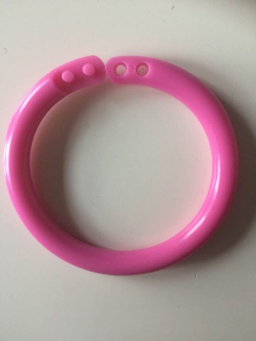 Ring med åbning 60 mm i pink plast
