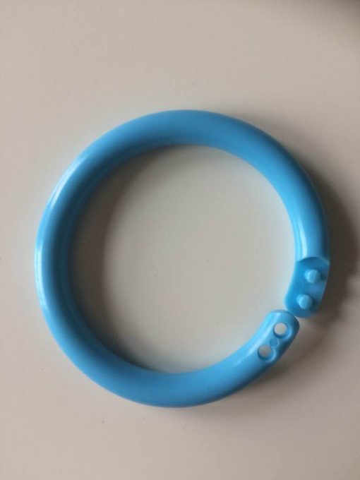 Ring med åbning 60 mm i blå plast