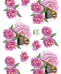 Dyr / 3D ark med fugl i blomst / Dan-Design
