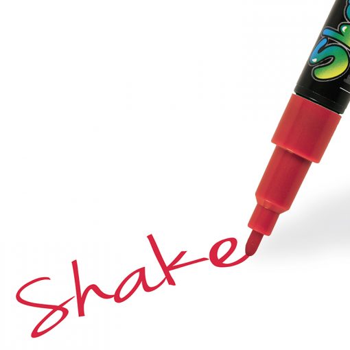 Shake tusch fine, Rød 2,5 mm