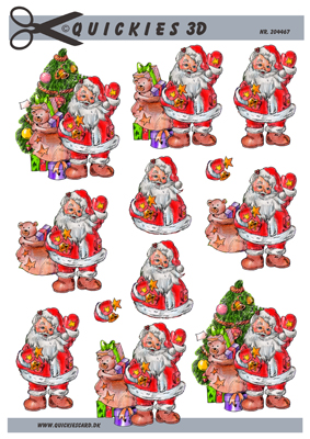 Jul / 3D ark julemand ved juletræ / Quickies
