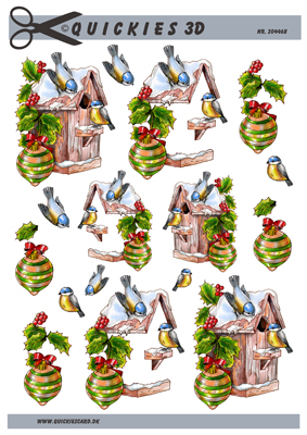 Jul / 3D ark små fugle ved fuglehus / Quickies