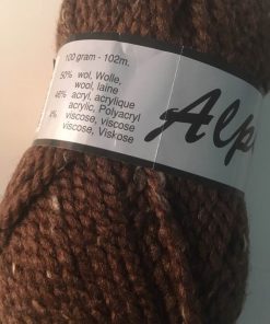 Garn / Alpina i brun tweed