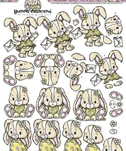 Dyr / 3D ark med kaniner / Yvonne design