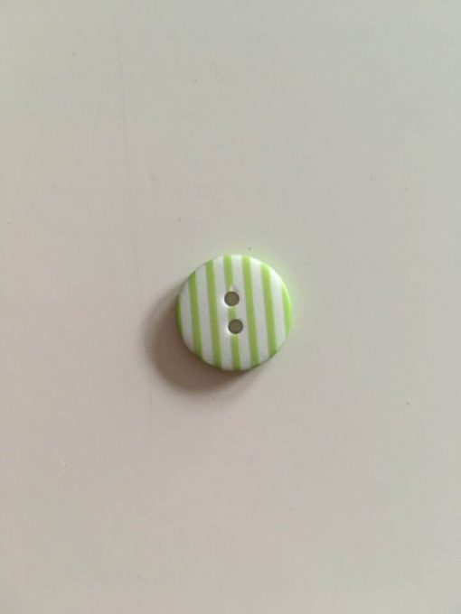 Knap / Grøn med hvide striber / plast