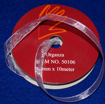 Organza-bånd / 10 mm x 10 m / Lys lilla