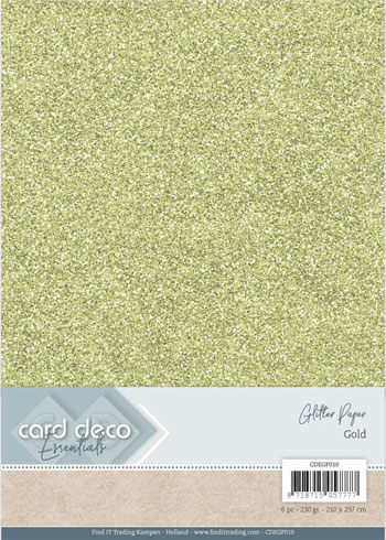 Glitter karton A4 / Guld / 230 g