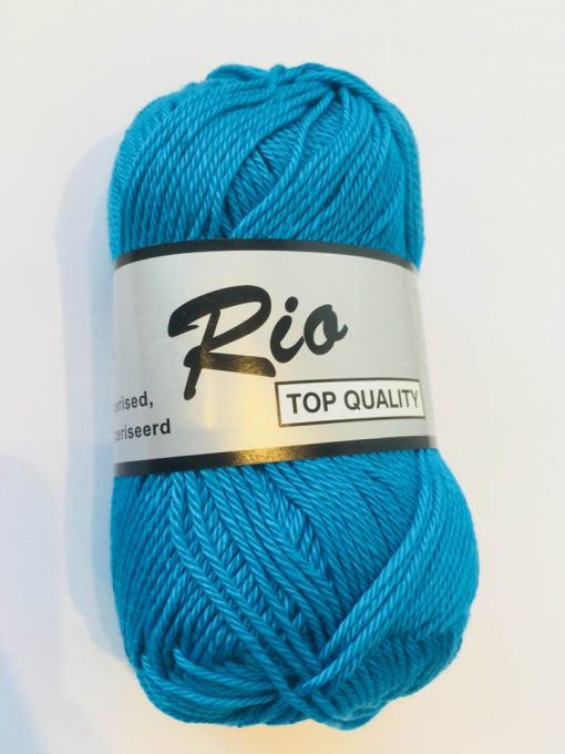 Rio / Merceriseret bomuldsgarn / Klar blå