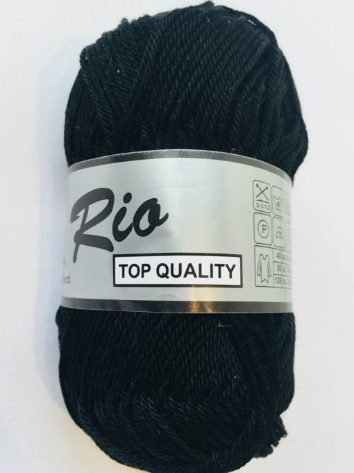 Rio / Merceriseret bomuldsgarn / Sort