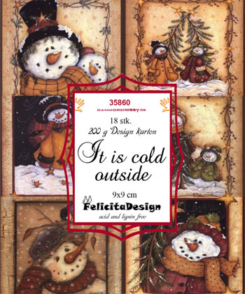 Toppers 9 x 9 cm / It's cold outside / Felicita Design