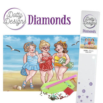 Diamant sæt / Piger på strand / Dotty Design
