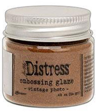 Distress embossing glaze