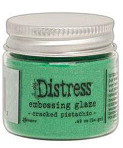 Distress embossing glaze / cracked pistachio