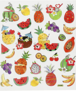 Stickers, eksotiske frugter, 1 ark