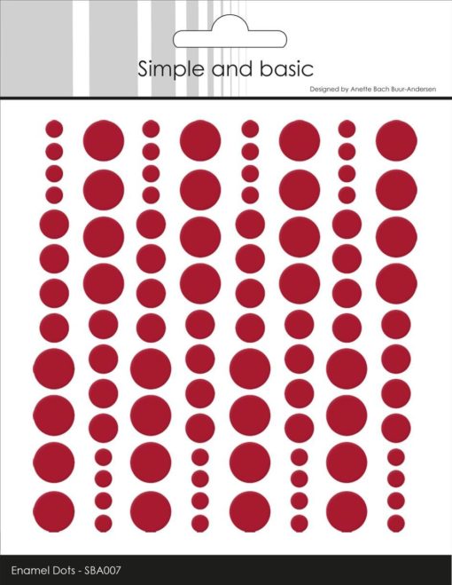 Enamel dots / Rød / Simple and basic