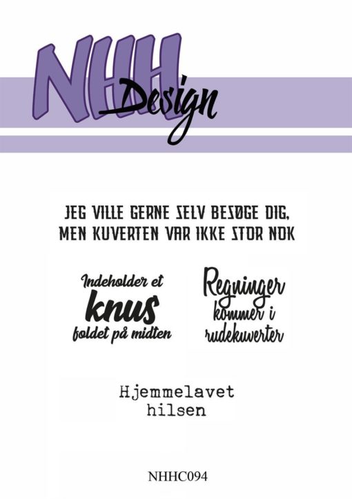 Stempel / Kuvert tekster / NHH Design