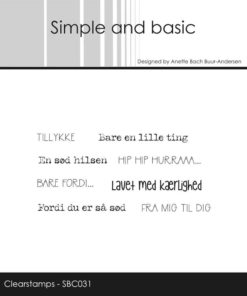 Stempel / Danske tekster / Simple and basic