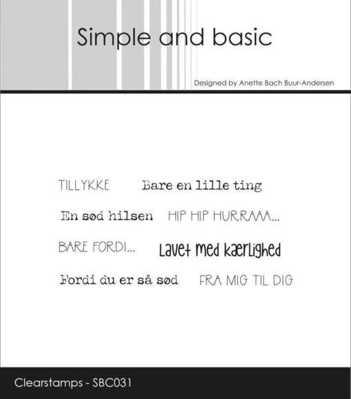 Stempel / Danske tekster / Simple and basic