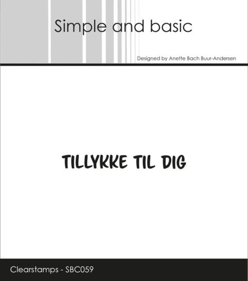 Stempel / Tillykke til dig / Simple and basic