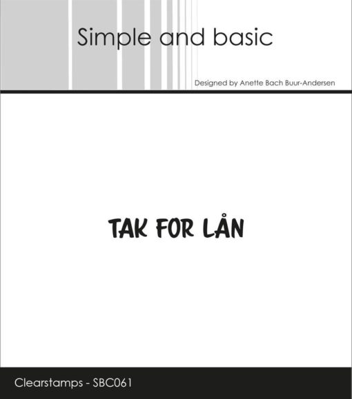 Stempel / Tak for lån / Simple and basic