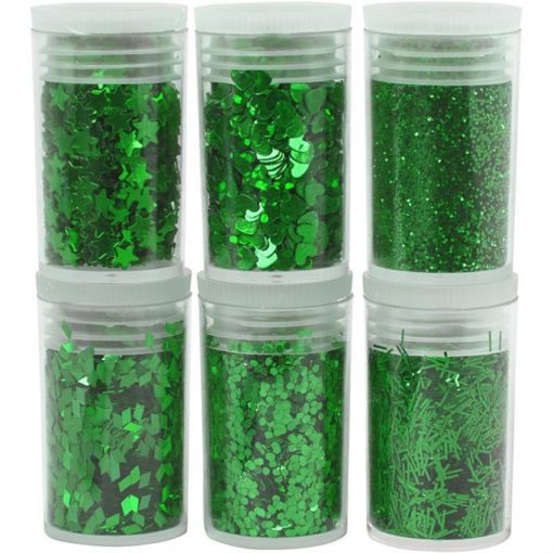 Glitter, Pailletter / Sequins, grøn