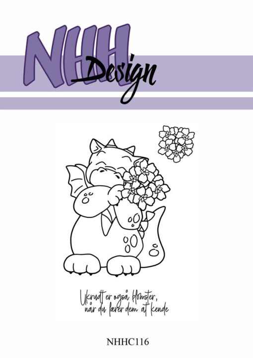 Stempel / Drage med blomster / NHH Design