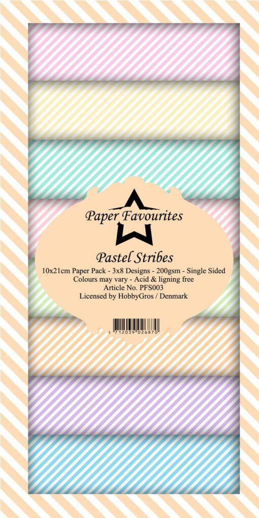 Karton slimcard / Pastel stribes / paper favourite