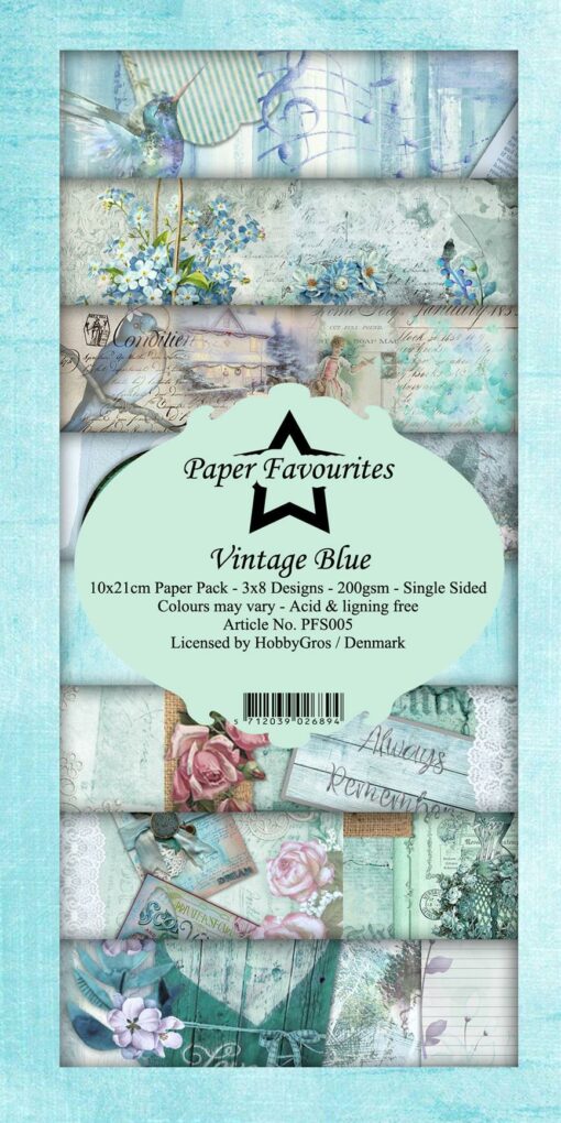 Karton slimcard / Vintage blue / Paper favourite