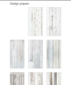 Design papir 10x21 c / White wood / Simple and Basic