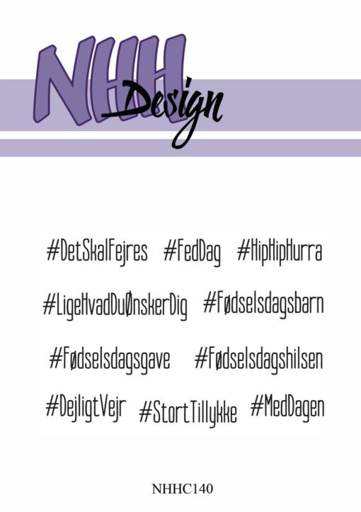 Stempel / Hashtag fødselsdag / NHH Design