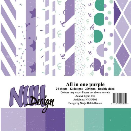 Karton 15x15 cm / All in one-purple / NHH Design