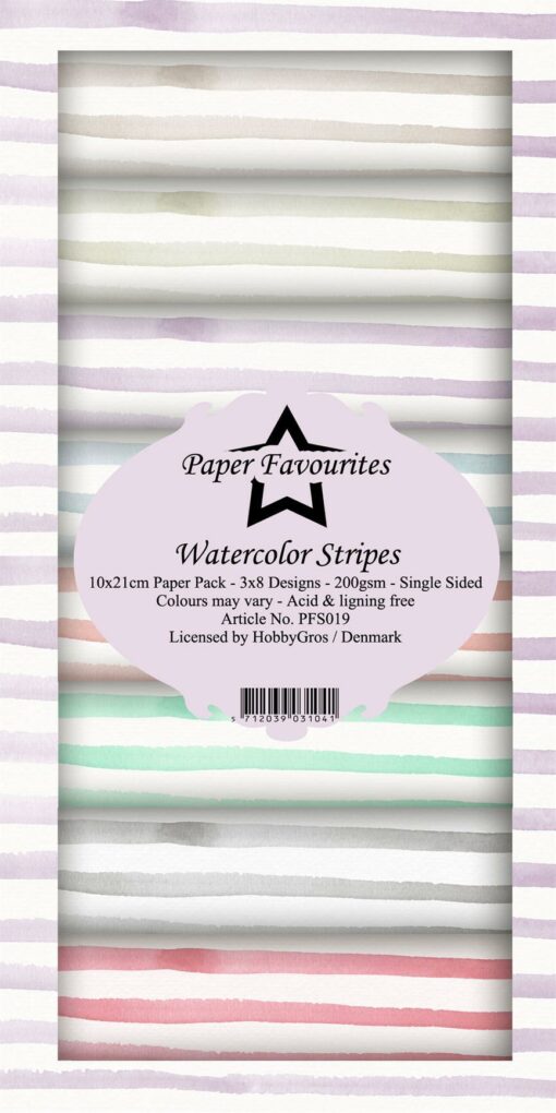 Karton slimcard / Watercolor stripes / Paper favourites