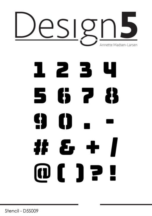 Stencil / Numbers / Design5