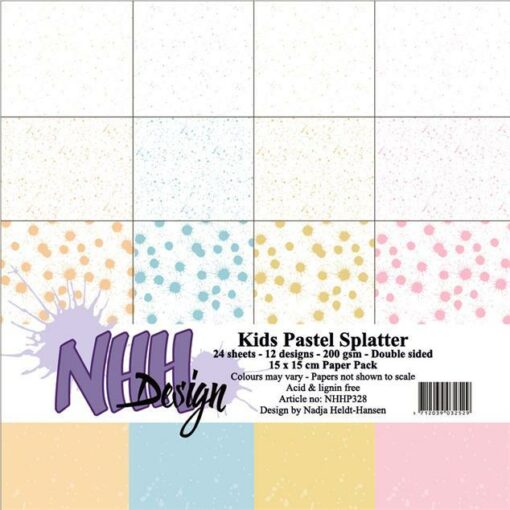 Karton 15x15 cm / Kids pastel splatter / NHH Design