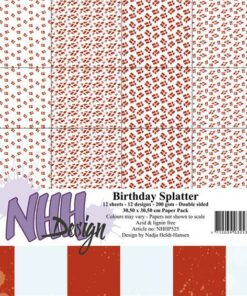 Karton 30,5x30,5 cm / Birthday splatter / NHH Design