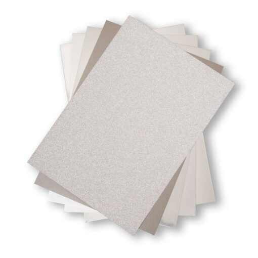 Sissix opulent cardstock A4 / Silver