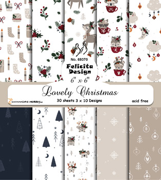 Karton 15x15 cm / Lovely Christmas / Felicita