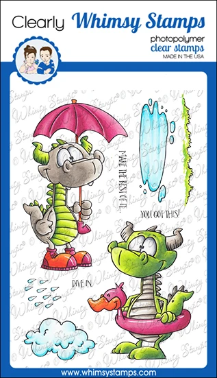 Stempel / Dragon water fun / Whimsy Stamps