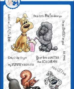 Stempel / Doggy valentine friend / Whimsy Stamps