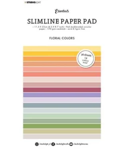 Slimline paper pad / Unicolor floral / Studio light
