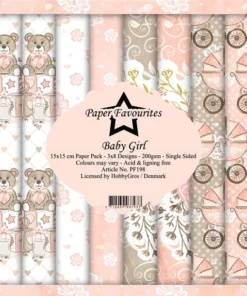 Karton 15x15 cm / Baby Girl / Paper favourites